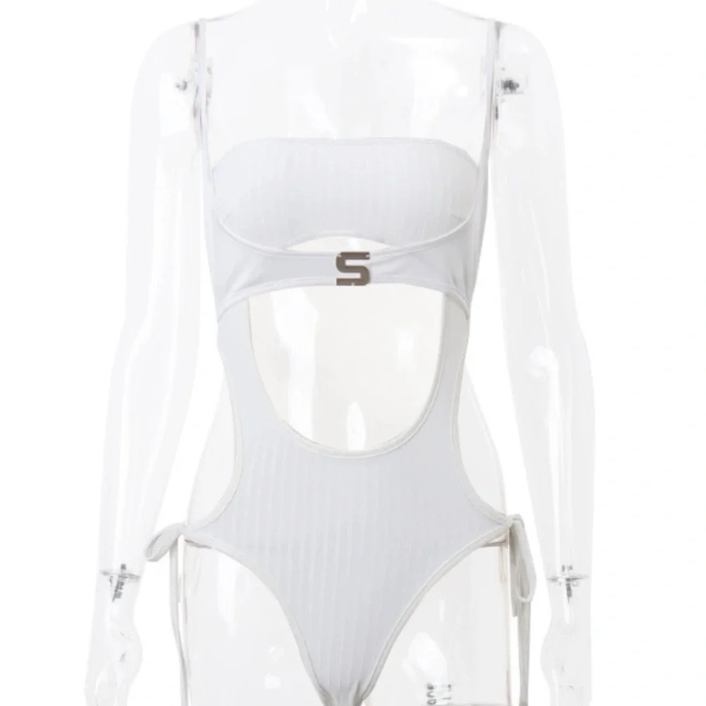 white one piece swimwear - Picture 5 of 5